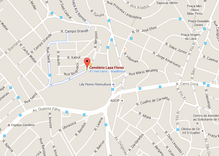 Localização da Coroa de Flores Lapa