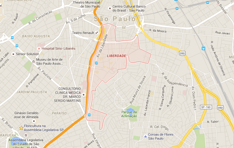 Localização da Floricultura Liberdade