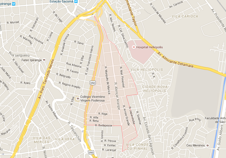 Localização da Floricultura Parada Inglêsa